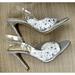 Jessica Simpson Shoes | Jessica Simpson Jaisey Bridal Glitter Rhinestone Slingback Heels Size 5m Nib | Color: Silver | Size: 5