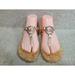 Michael Kors Shoes | Michael Kors Mk Women's Size 7m Rose Gold Charm Jelly Cork Sandals Flip Flop | Color: Gold | Size: 7