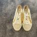 Madewell Shoes | Madewell Cream Sneakers | Color: Cream/Orange | Size: 8.5