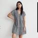 Madewell Dresses | Madewell Cuff-Sleeve Button-Front Tiered Mini Dress In Gingham Check | Color: Blue/Cream | Size: Xs