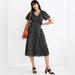 Madewell Dresses | Madewell | Ruffled Tiered Midi Dress In Dotted Vines | Color: Black/White | Size: 4