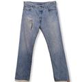 Levi's Jeans | Levi's Mens 36x34 Jeans Light Wash Blue Straight Leg Button Fly Denim Distressed | Color: Blue | Size: 36