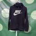 Nike Other | Nike Women’s Funnel Turtleneck Hoodie W/Metallic Silver Logo Sz M In Black -Guc | Color: Black | Size: M