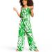 Lilly Pulitzer Dresses | Lilly Pulitzer Boom Boom Green And White Print Jumpsuit Size S | Color: Green/White | Size: Sg