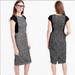 J. Crew Dresses | J. Crew Tweed Sheath Dress Lace Side Panels Size 6 | Color: Black/Gray | Size: 6
