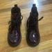 Zara Shoes | Lace Up Front Combat Boots | Color: Purple | Size: 27