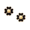 Kate Spade Jewelry | Kate Spade Black Spades & Studs Enamel Logo Earrings | Color: Black/Gold | Size: Os