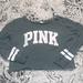 Pink Victoria's Secret Tops | Like New Pink Cropped Raw Edge Sweatshirt | Color: Pink | Size: S