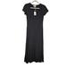 Jessica Simpson Dresses | New Jessica Simpson L Black Ribbed T Shirt Dress Casual Staple Jersey Knit Soft | Color: Black | Size: L