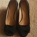Kate Spade Shoes | Kate Spade Black Kitten Heel Bow Suede Pump. No Box. | Color: Black | Size: 7