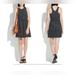 Madewell Dresses | Madewell Stripe Sleeveless Pierside Zip Racer Back Dress Pockets | Color: Black/White | Size: L