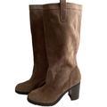 Ralph Lauren Shoes | Lauren Ralph Lauren Brown Sable Sport Suede Leather Devona Tall Boot. Sz. 9.5 | Color: Tan | Size: 9.5