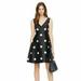 Kate Spade New York Dresses | Nwt $448 Kate Spade Spotlight V Neck Black & Pink Polka Dot Dress Us Size 4 | Color: Black | Size: 4