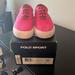 Polo By Ralph Lauren Shoes | Low Top Canvas Pink/Navy Blue Polo Sport Shoes Women Size 6b | Color: Pink | Size: 6