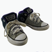 Converse Shoes | Converse Girls Chuck Taylor All-Star Mid Top Sneakers Gray Black Purple, Sz 13 | Color: Black/Gray | Size: 13g