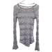 Urban Outfitters Tops | Kimchi Blue Urban Outfitters Womens Lace Top Size Small Gray Sheer Bell Sleeve | Color: Gray | Size: S