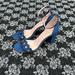 Kate Spade Shoes | Kate Spade Heeled Sandal Ankle Strap Denim Blue | Color: Blue | Size: 9