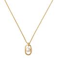 Kate Spade Jewelry | Kate Spade Glamorous Strands Pearl Pendant Link Gold Necklace | Color: Gold/White | Size: Os