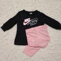 Nike Matching Sets | Nike Sweater And Leggings Set For Baby Girl | Color: Black/Pink | Size: 12mb