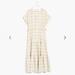 Madewell Dresses | Madewell Button Front Tiered Midi Dress - Gingham Addition | Color: Cream/White | Size: Xs