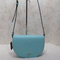 Coach Bags | Kate Spade Luna Pebbled Leather Crescent Crossbody (Perfect Pool) | Color: Blue | Size: Os