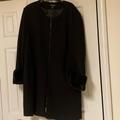 Nine West Jackets & Coats | Nine West Women's Plus Size Faux Fur Cuff Topper (22w Black) | Color: Black | Size: 22w