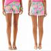 Lilly Pulitzer Shorts | Lilly Pulitzer So A Peeling Floral Callahan Short 2 Women’s Pink Green Euc 19277 | Color: Green/Pink | Size: 2