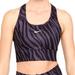 Nike Intimates & Sleepwear | Nike Women's Swoosh Sports Bra Black Purple Tiger Stripe Size Medium Med Support | Color: Black/Purple | Size: M