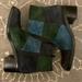 Nine West Shoes | Nine West Vtg 90's Y2k Leather Blue & Green Colorblock Square Toe Ankle Booties | Color: Blue/Green | Size: 8