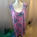 Lilly Pulitzer Dresses | Lilly Pulitzer Sleeveless Mid Length Scoop Neck Summer Dress | Color: Blue/Pink | Size: Xl