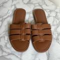 Madewell Shoes | Madewell Leather Sandals Slides Size 6.5-7 Nwot | Color: Brown/Tan | Size: 7