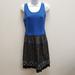 Anthropologie Dresses | Girls From Savoy Womens Wool Blend Sweater Dress Size M Blue Sleeveless Zip | Color: Black/Blue | Size: M