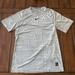Nike Shirts | Nike Pro Tee. Drifit. Fitted. Medium. Worn. Grey/Silver. | Color: Gray/Silver | Size: M