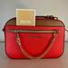 Michael Kors Bags | Michael Kors Red Jet Set Item Lg Ew Zp Chain Xbody Dk Sgria Mlt. | Color: Gold/Red | Size: Os