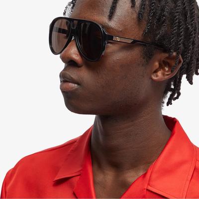 Gucci Accessories | New Gg1286s 001 Black Brown Men Aviator Sunglasses Gucci | Color: Black/Brown | Size: Os