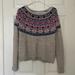 American Eagle Outfitters Sweaters | American Eagle Outfitters Fair Isle Scoop Neck Sweater Size Small | Color: Cream/Pink | Size: S