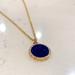 Kate Spade Jewelry | Kate Spade New York 12k Gold Plated Round Druzy Pendant Necklace | Color: Blue/Gold | Size: Os