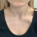 Madewell Jewelry | Madewell Sterling Dainty Necklace With Cz Petal Teardrop Pendant | Color: Silver | Size: Os