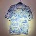 Zara Shirts | Men’s Size L, White And Blue Zara Button Down. With A Sail Boat Sea Pattern. | Color: Blue/White | Size: L