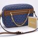 Michael Kors Bags | Michael Kors Jet Set Item Large East West Zip Chain Crossbody Xbody Den | Color: Blue/Brown | Size: Large 9.5”W X 6.5”H X 2”D