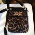 Disney Bags | Mickey Mouse By Disney Crossbody Bag | Color: Black/Gold | Size: Os