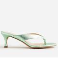 J. Crew Shoes | Jcrew Violetta Made-In-Italy Thong Sandals In Metallic Leather | Color: Green | Size: 6.5