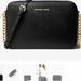 Michael Kors Bags | Michael Kors Jet Set Saffiano Leather Crossbody Bag In Black W Gold Hardware | Color: Black/Gold | Size: 9”W X 4.5”H X 1”D