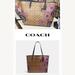 Coach Bags | Coach City Tote In Signature Canvas With Kaffe Fassett Print | Color: Purple/Tan | Size: Large