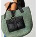 Free People Bags | New Free People Mint Sage Green Travel Shoulder Bag Leather Straw ... | Color: Green | Size: Os