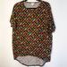 Lularoe Tops | Lularoe Irma Shirt Xs Euc High Low Hem Vibrant Colors Looks And Feels Brand New | Color: Black/Yellow | Size: Xs