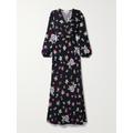 Diane von Furstenberg - Monika Wrap-effect Floral-print Crepe De Chine Maxi Dress - Black