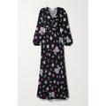 Diane von Furstenberg - Monika Wrap-effect Floral-print Crepe De Chine Maxi Dress - Black