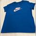 Nike Shirts & Tops | New Nike Boys Size Medium Blue T-Shirt Nike Above Pink Swoosh Made In Vietnam | Color: Blue/Pink | Size: Mg