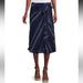 Ralph Lauren Skirts | Lauren Ralph Lauren Size 14 Striped Crinkled Georgette Ruffle Midi Skirt Nwt | Color: Blue | Size: 14